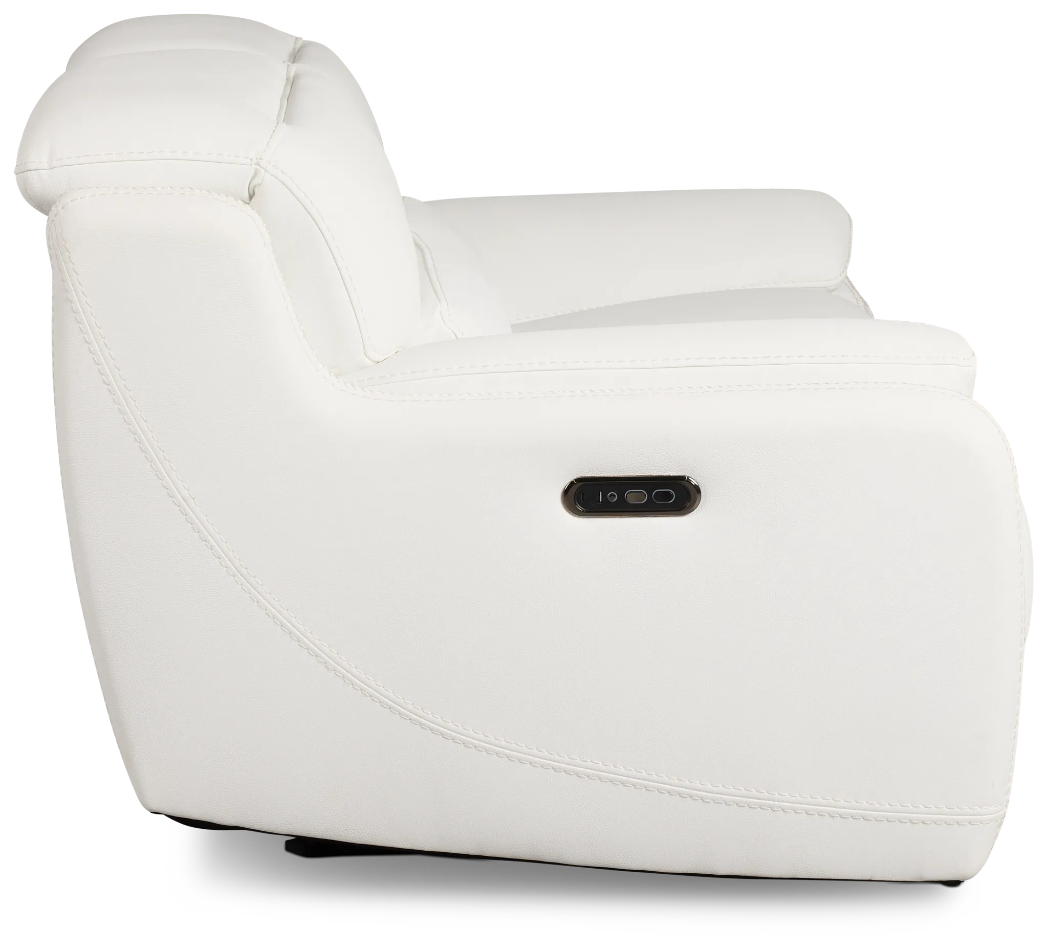 Jett White Micro Power Reclining Loveseat