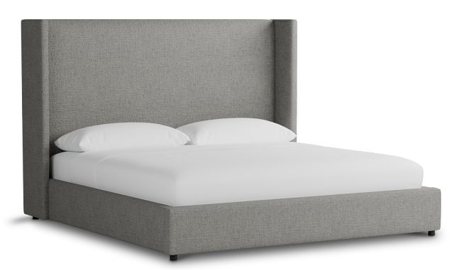 Captiva Linen Gray 60" Upholstered Shelter Bed
