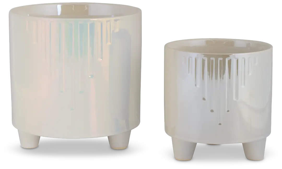 Moonie White Set Of 2 Planter Moonie White Set Of 2 Planter