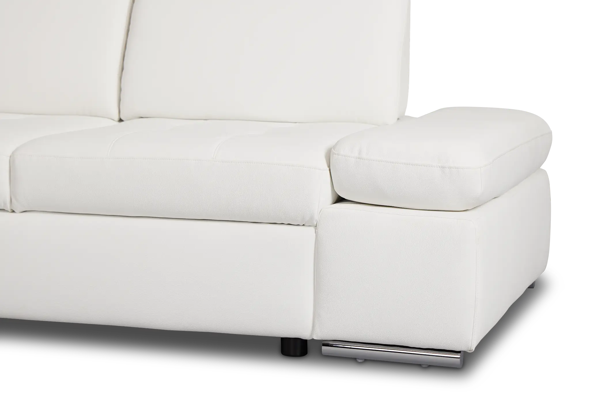 Eden White Lthr/vinyl Medium Left Chaise Sleeper Sectional Eden White Lthr/vinyl Medium Left Chaise Sleeper Sectional