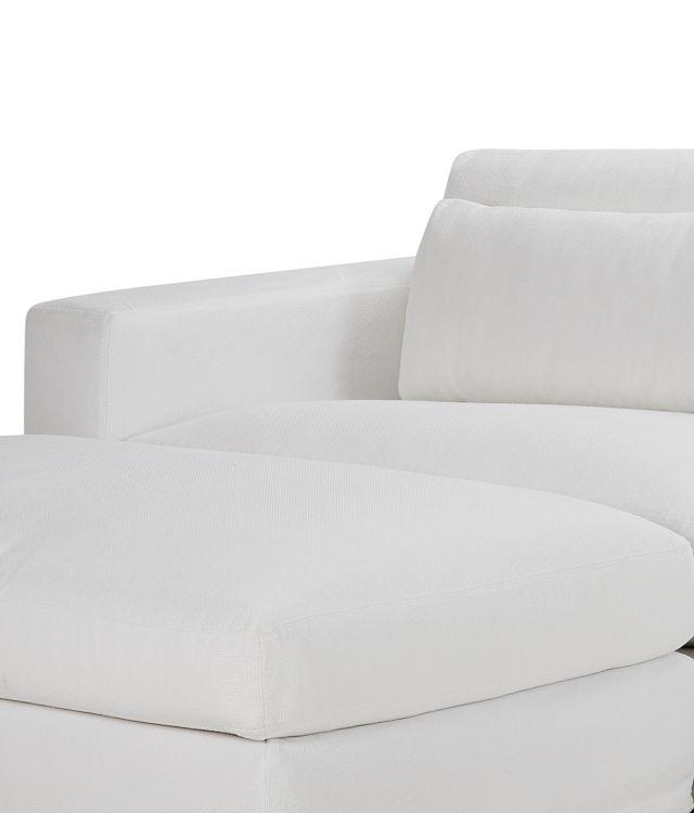 Cozumel White Fabric 4-piece Chaise Sectional (2)