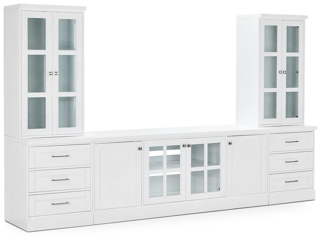 Newport White Medium Drawer Entertainment Wall