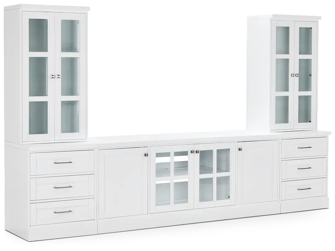 Newport White Medium Drawer Entertainment Wall Newport White Medium Drawer Entertainment Wall