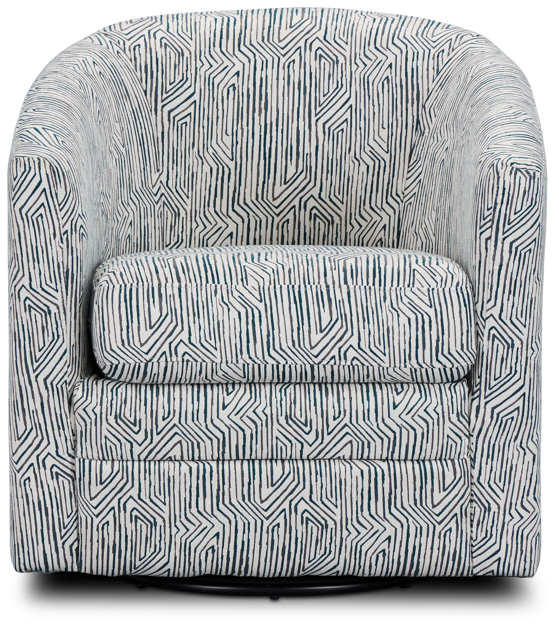 Raya Multicolored Fabric Swivel Chair