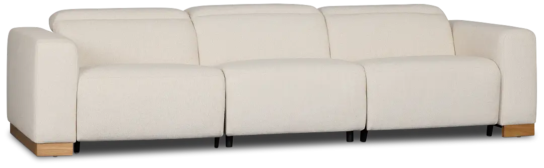 Leona Light Beige Fabric 3-piece Modular Power Sofa Leona Light Beige Fabric 3-piece Modular Power Sofa