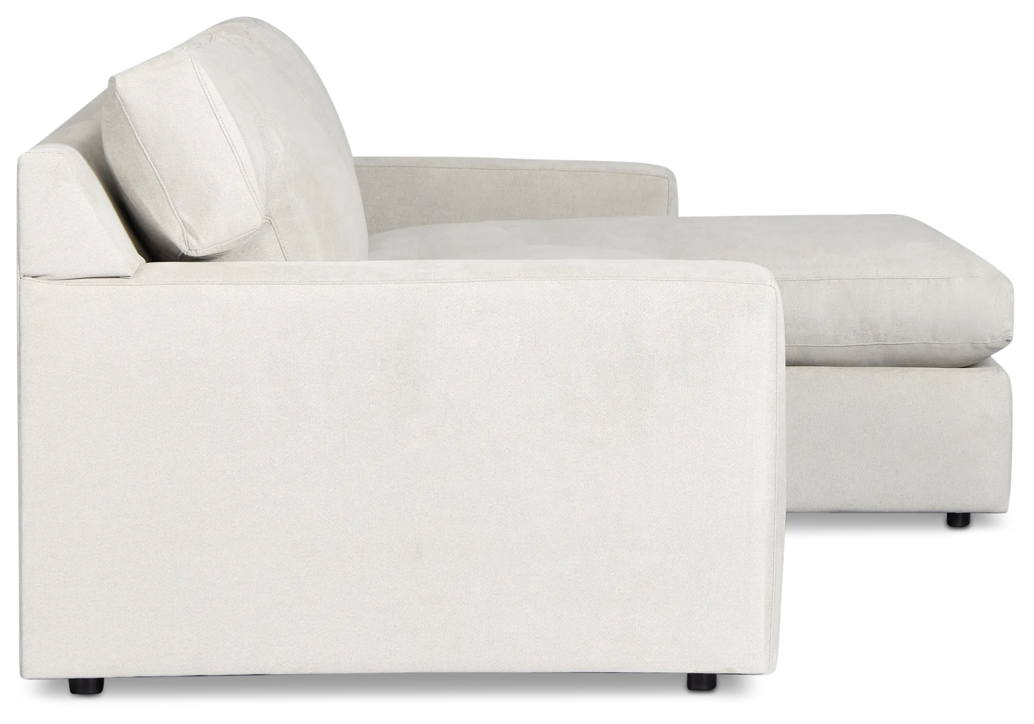 Hudson Gray Fabric Right Chaise Sectional