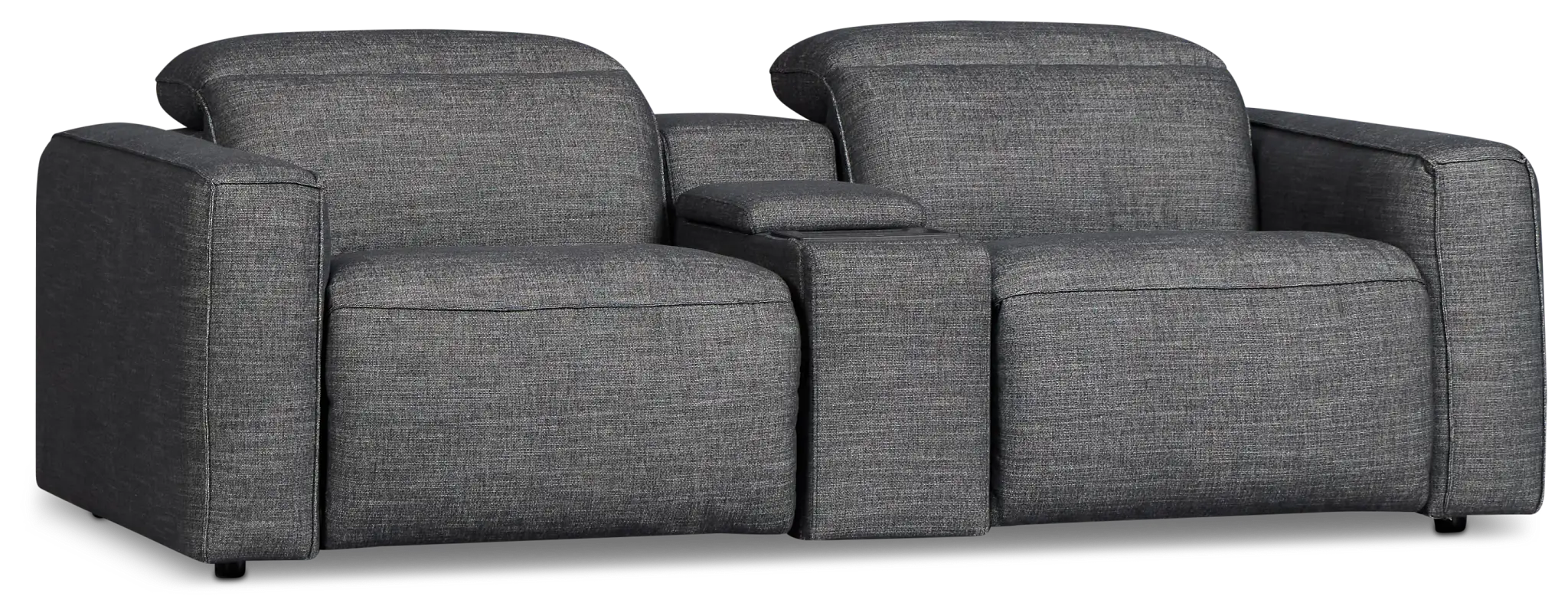 Ryland Dark Gray Fabric Power Reclining Console Sofa Ryland Dark Gray Fabric Power Reclining Console Sofa
