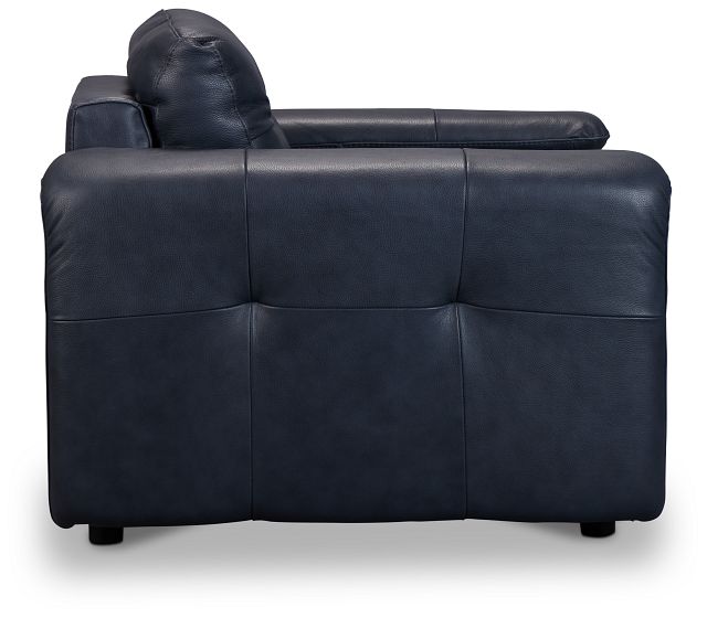 Rowan Navy Leather Chair