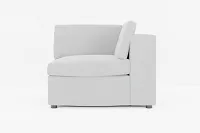 Destin Suave Gray Fabric Corner Chair