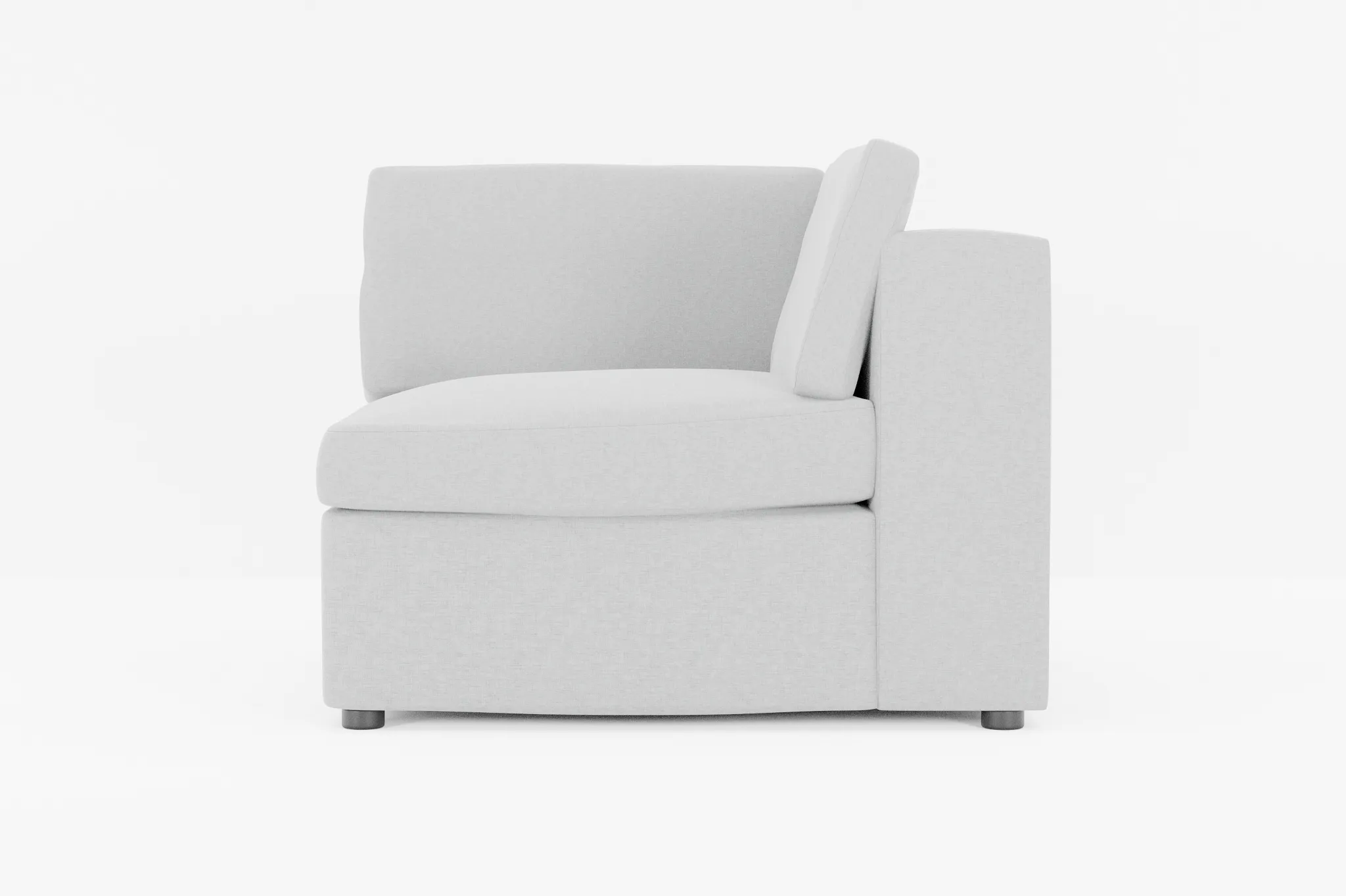 Destin Suave Gray Fabric Corner Chair