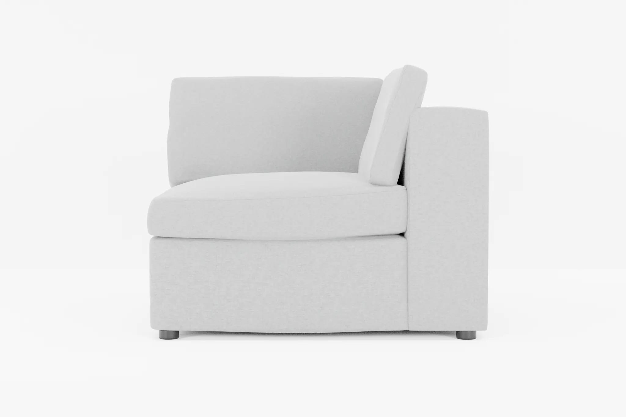 Destin Suave Gray Fabric Corner Chair Destin Suave Gray Fabric Corner Chair