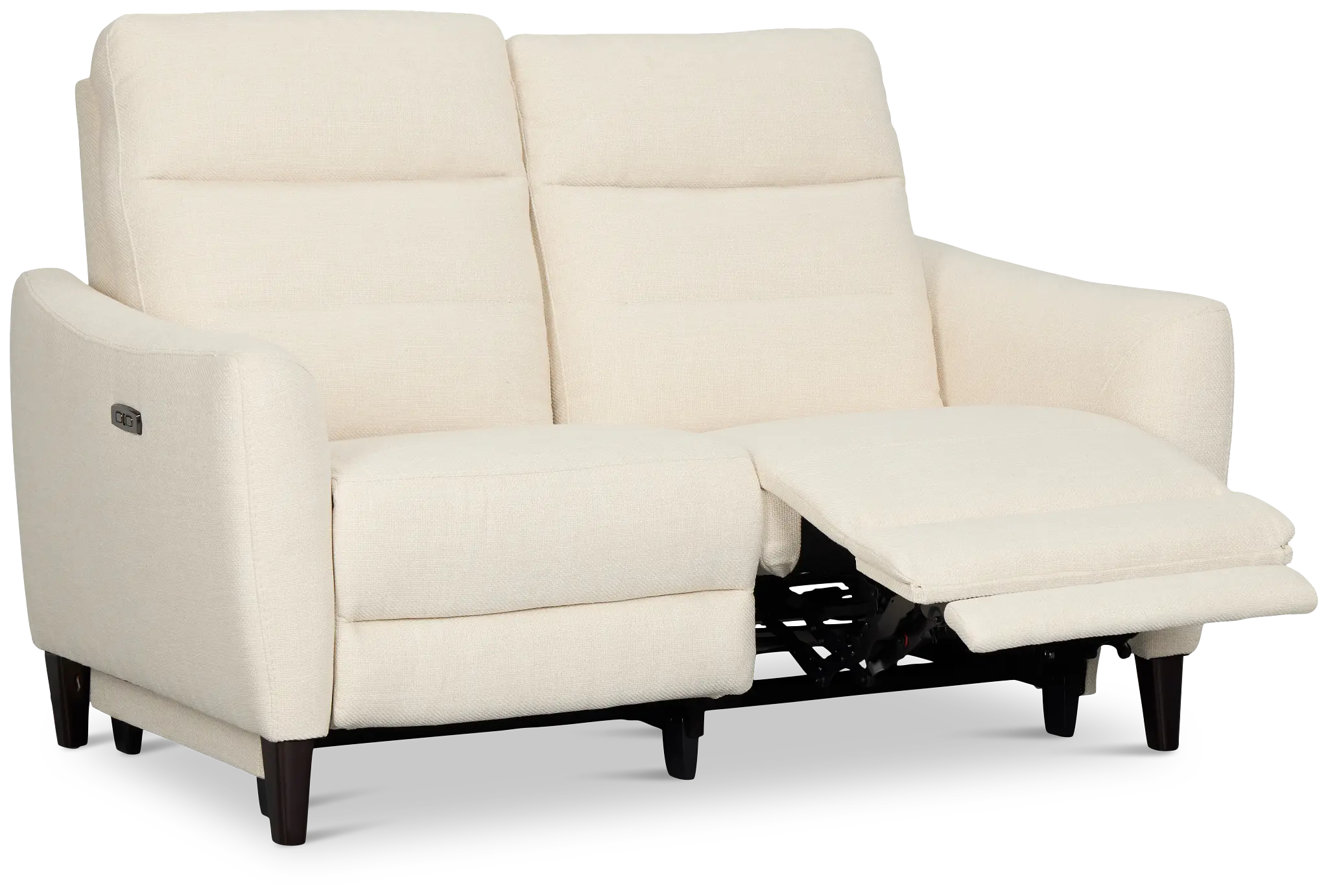 Keaton White Fabric Power Reclining Loveseat W/ Power Headrest Keaton White Fabric Power Reclining Loveseat W/ Power Headrest