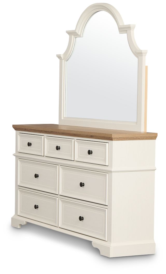 Charlotte Two-tone Dresser & Mirror