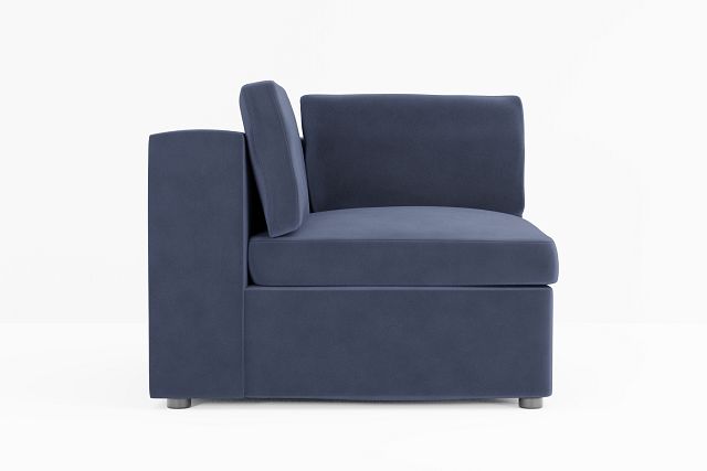 Destin Joya Dark Blue Velvet Corner Chair