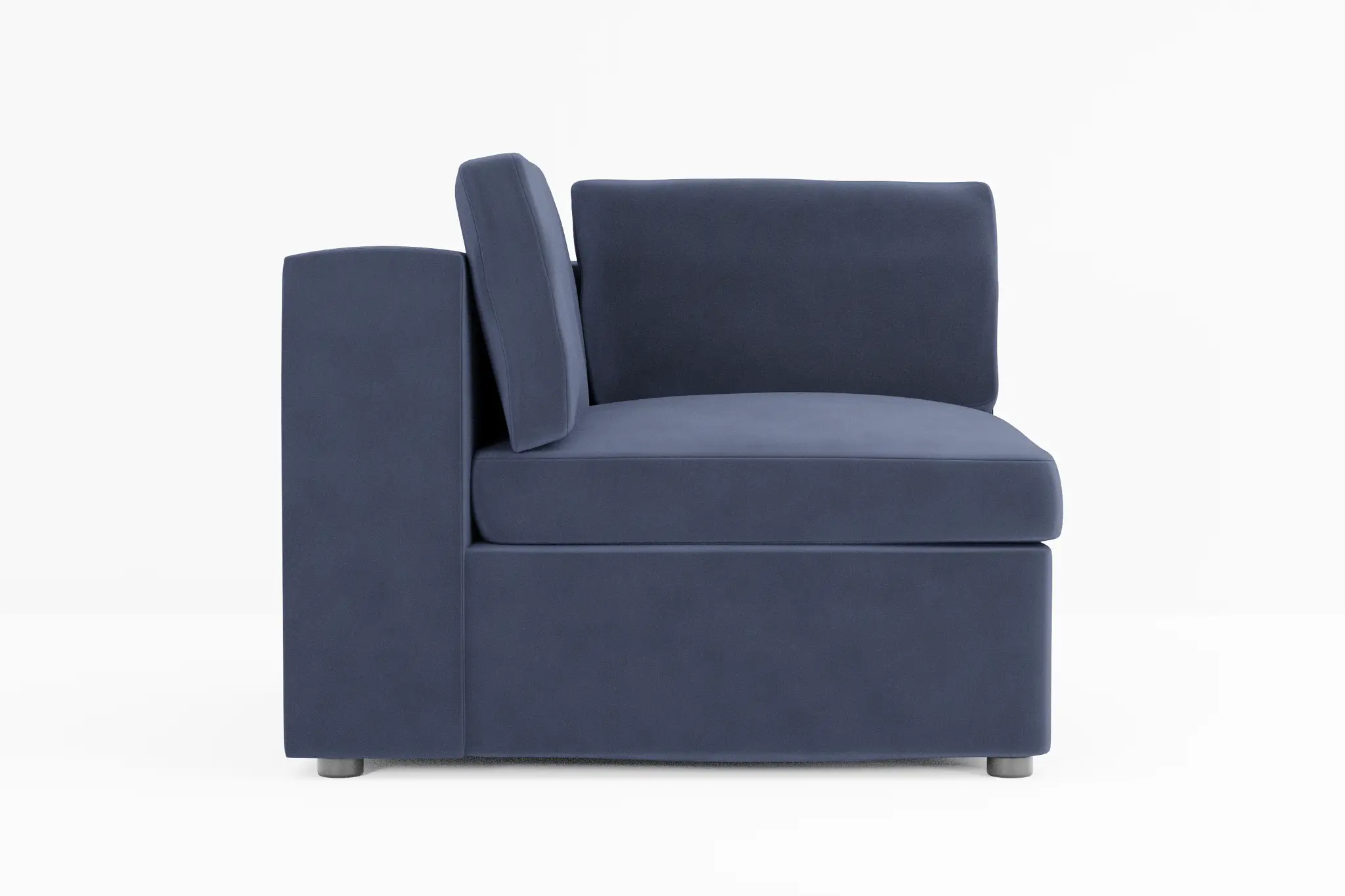 Destin Joya Dark Blue Velvet Corner Chair Destin Joya Dark Blue Velvet Corner Chair