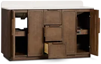 Pacific Mid Tone 60" Double Bathroom Vanity