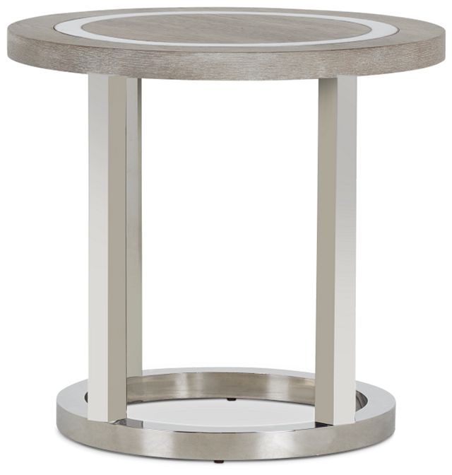 Berlin Light Tone Wood Round End Table (1)