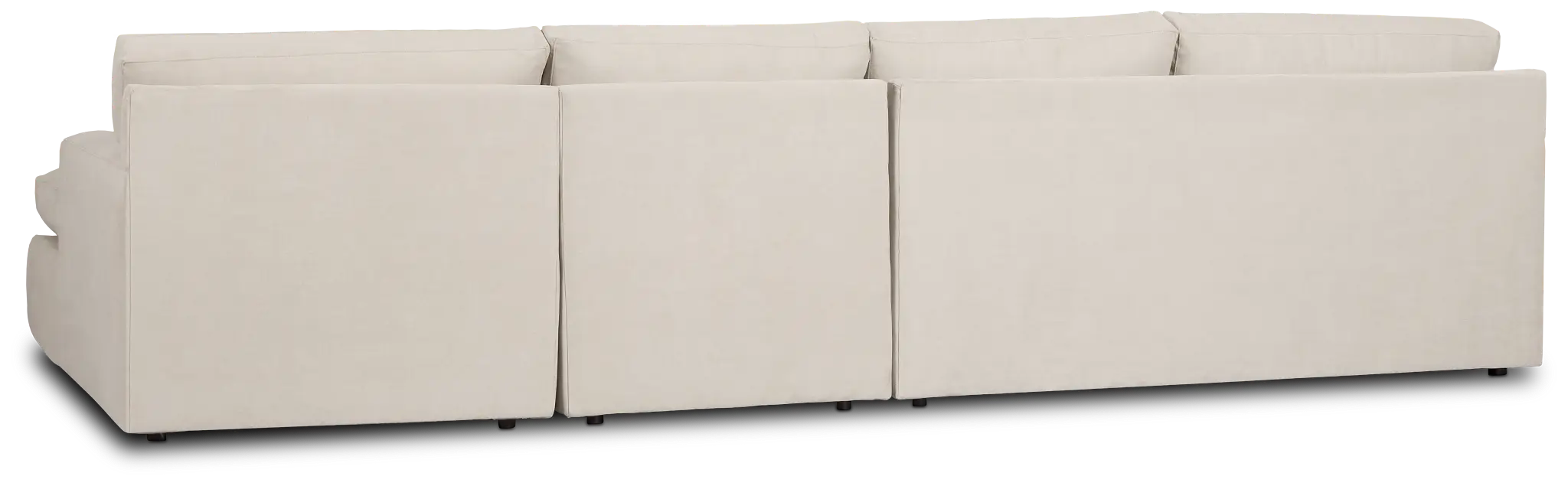 Hudson Beige Fabric Small Right Chaise Sectional Hudson Beige Fabric Small Right Chaise Sectional