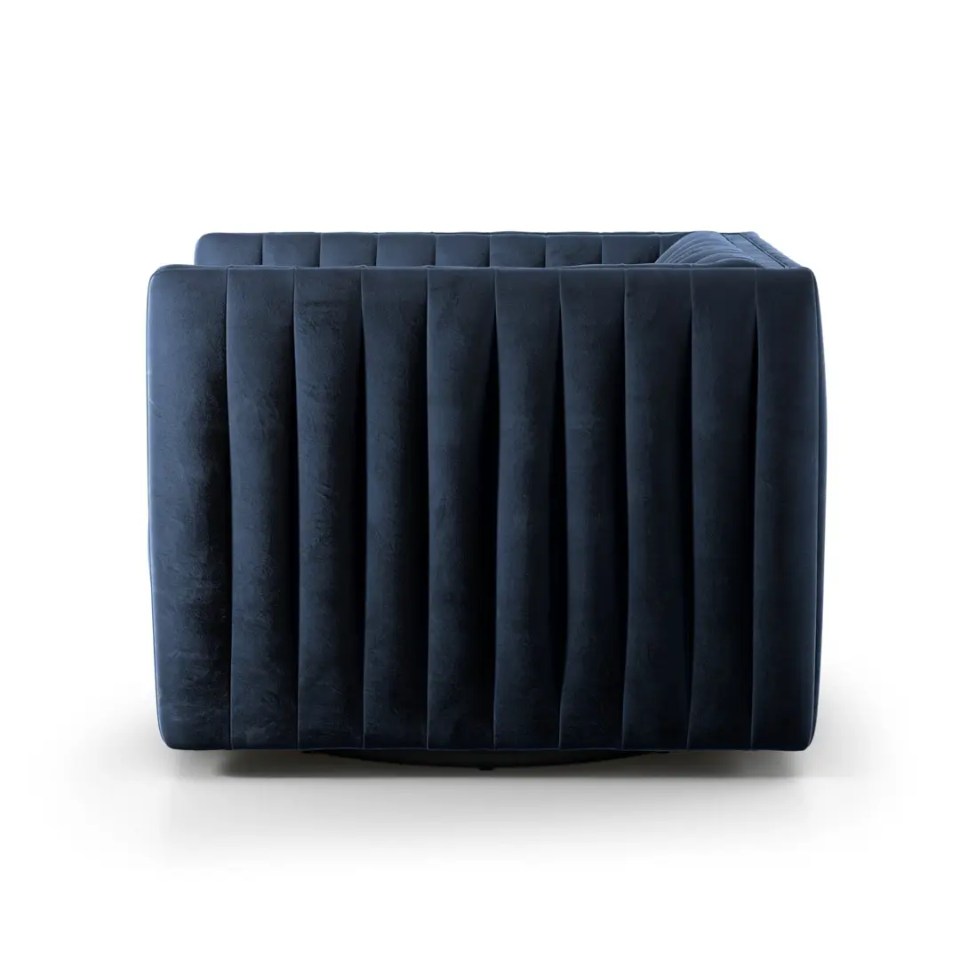 Four Hands Sarah Navy Velvet Swivel Accent Chair Four Hands Sarah Navy Velvet Swivel Accent Chair