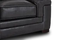 Alexander Gray Leather Right Sofa