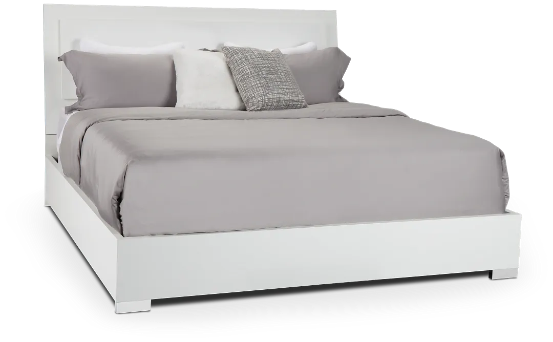 Verona White Platform Bed
