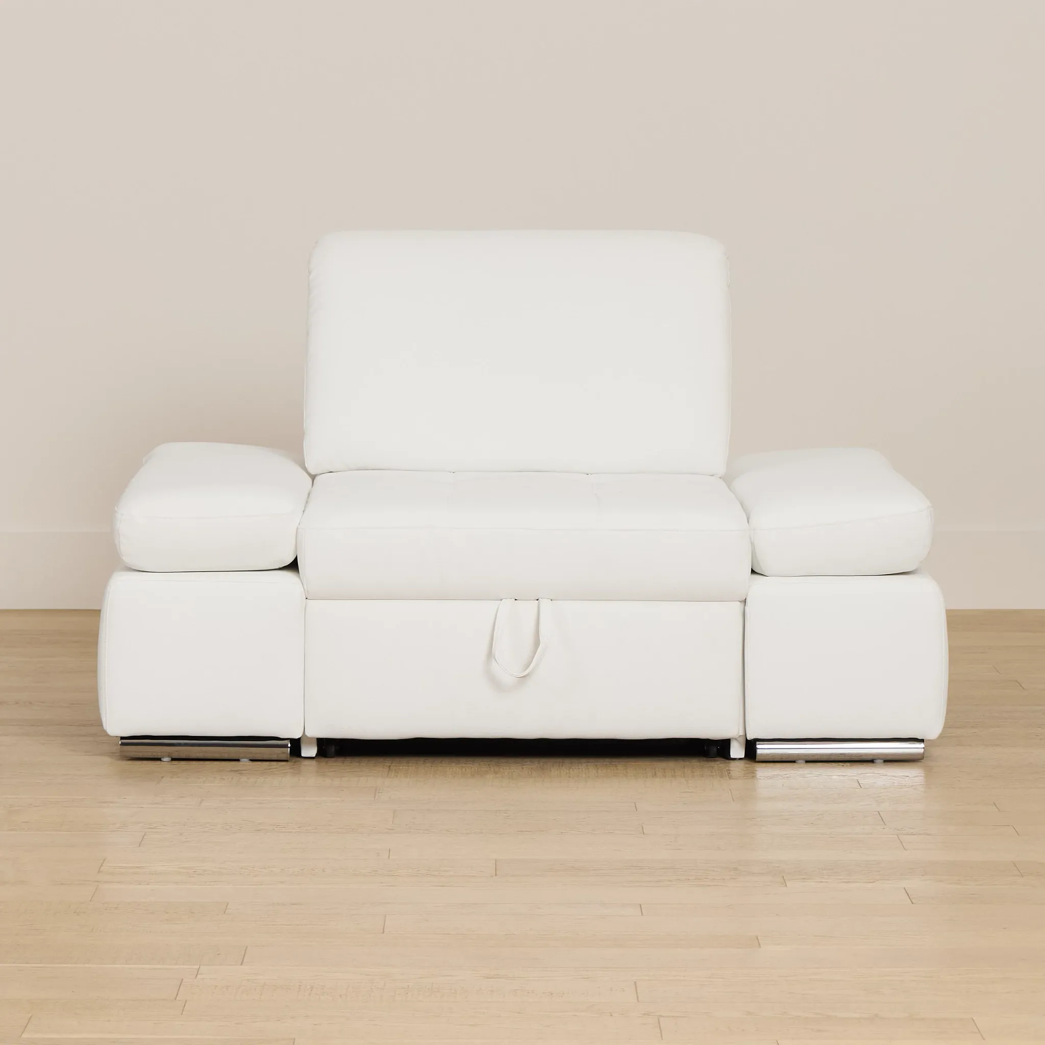 Eden White Micro Chair Pull-up Sleeper