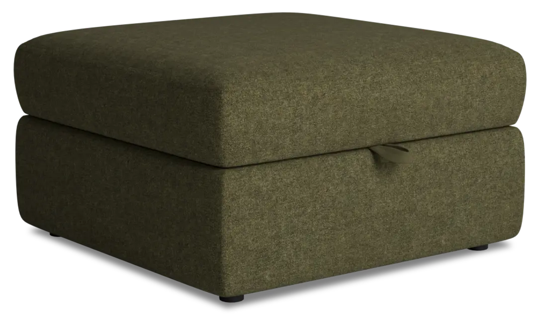 Citymod Green Fabric Storage Ottoman Citymod Green Fabric Storage Ottoman