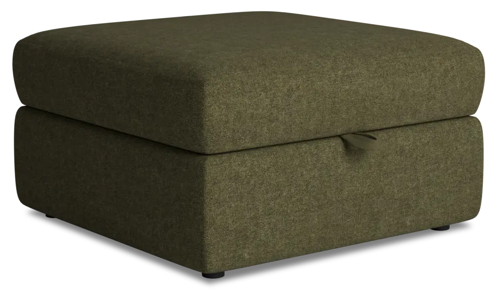 Citymod Green Fabric Storage Ottoman Citymod Green Fabric Storage Ottoman