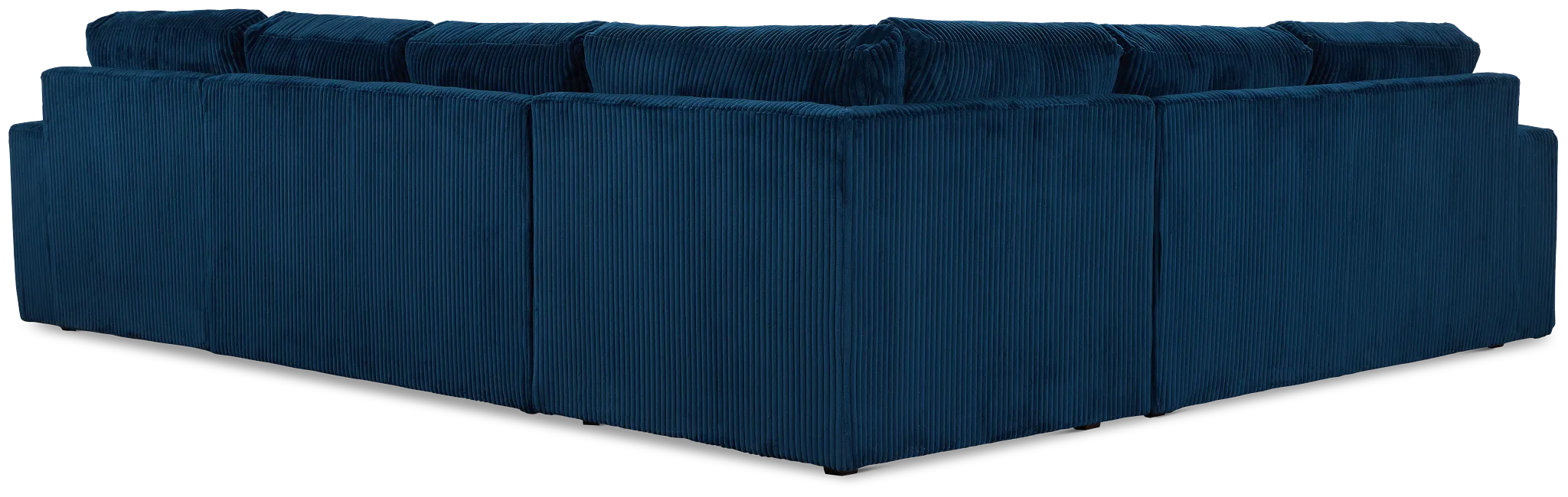 Charlie Dark Blue Fabric Medium Right Chaise Sectional