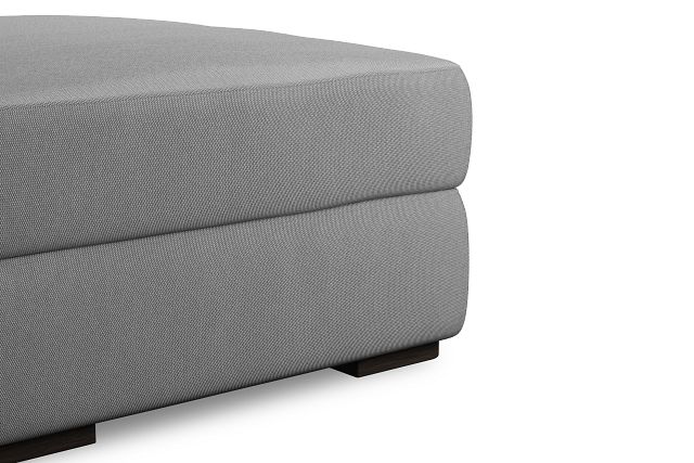Edgewater Delray Light Gray Ottoman