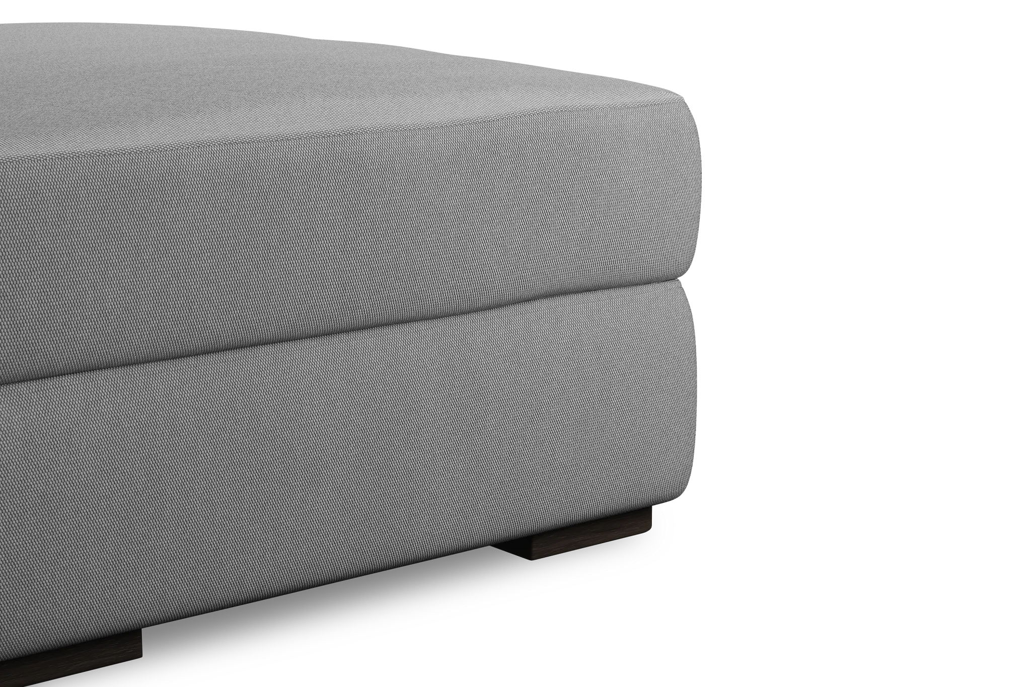 Edgewater Delray Light Gray Ottoman