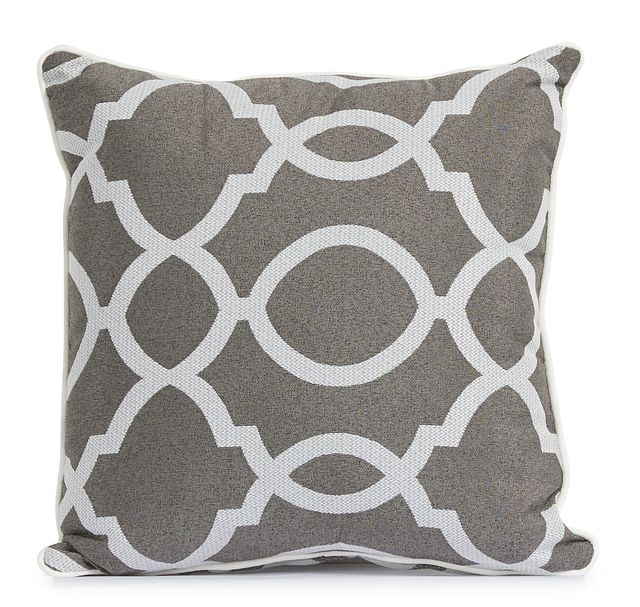 Clover Gray 18" Indoor/outdoor Square Accent Pillow (2)