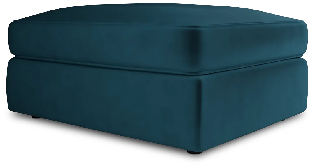 Siesta Joya Teal Fabric Ottoman