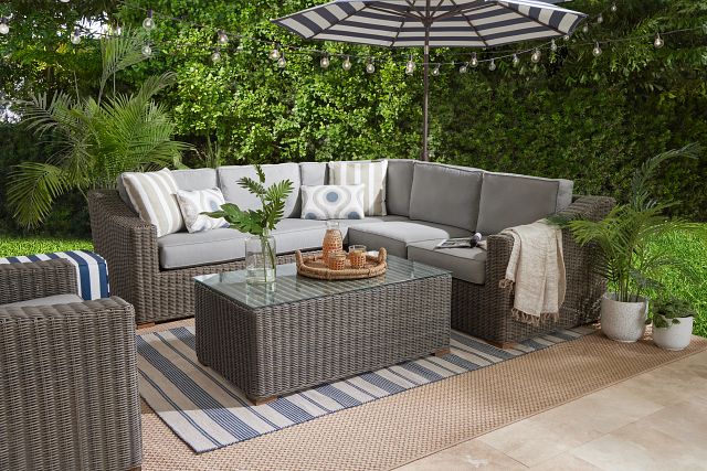 Canyon Gray Small Two-arm Sectional