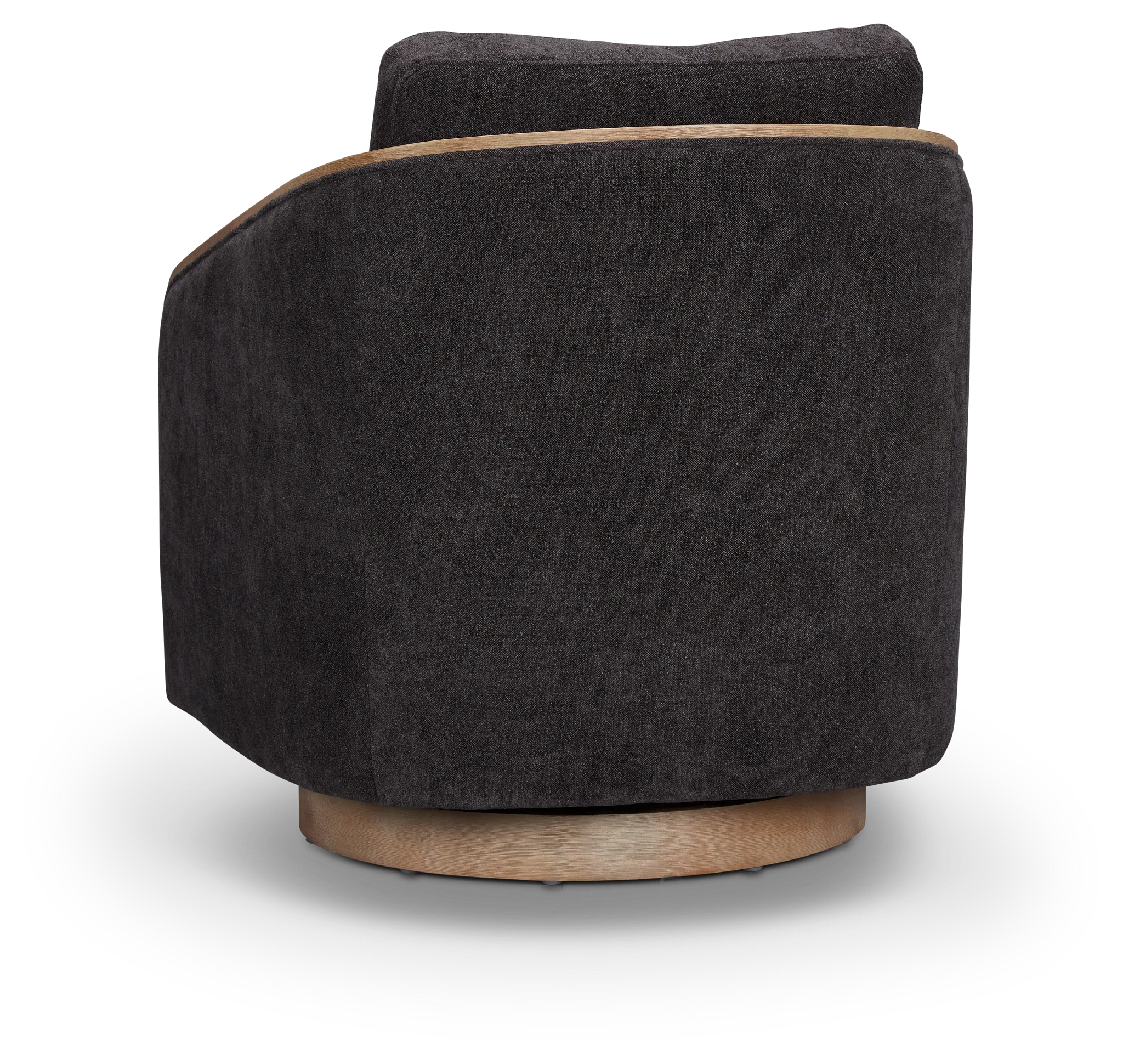 Campbell Dark Gray Fabric Swivel Accent Chair