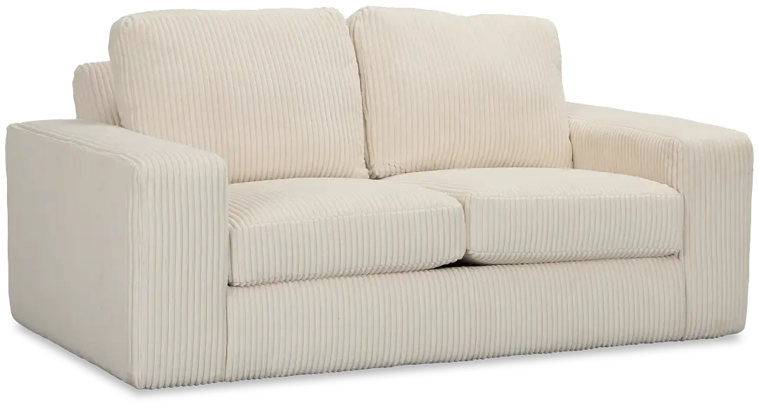 Charlie Ivory Fabric Loveseat Charlie Ivory Fabric Loveseat
