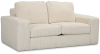 Charlie Ivory Fabric Loveseat