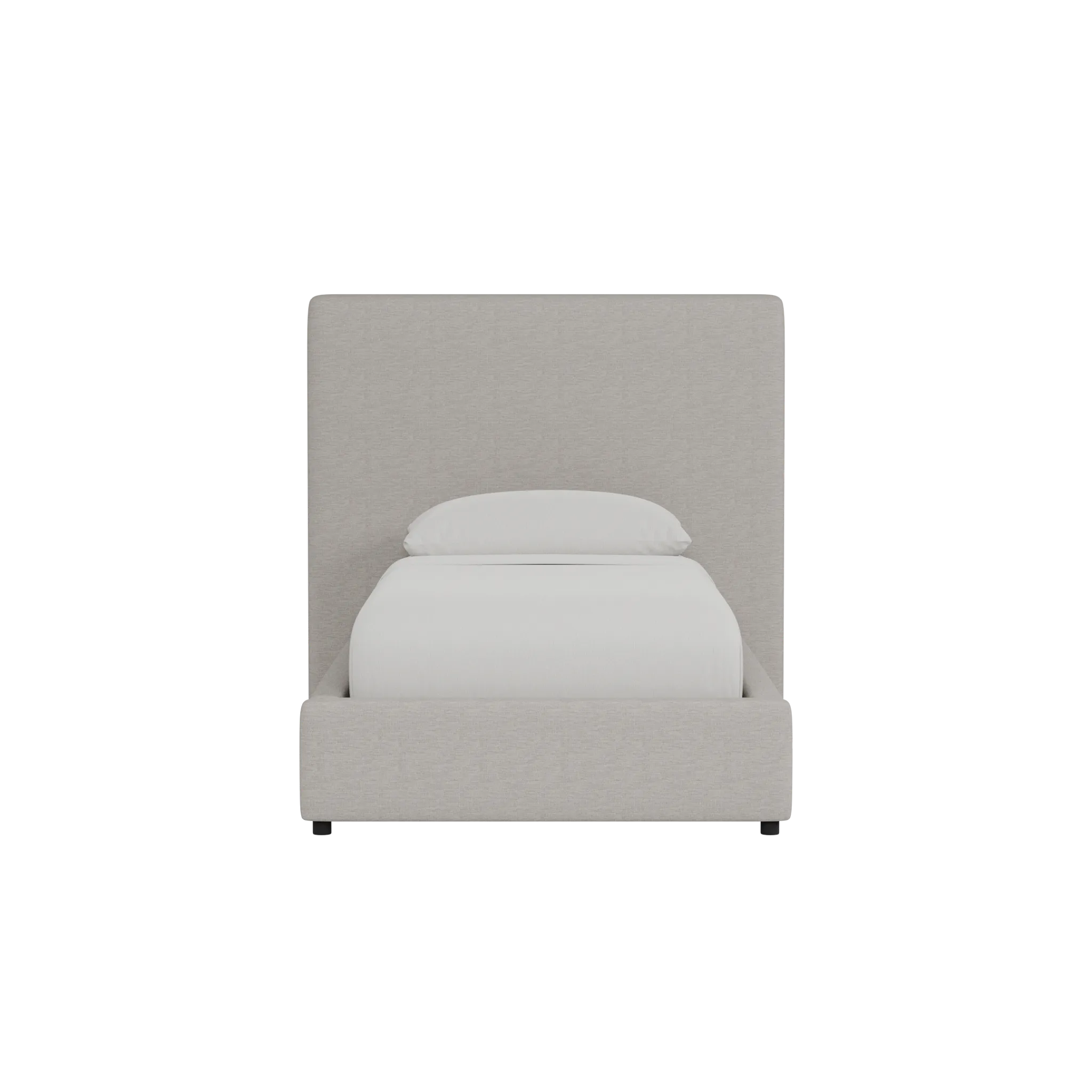 Grayton Maguire Pewter 54" Upholstered Platform Bed