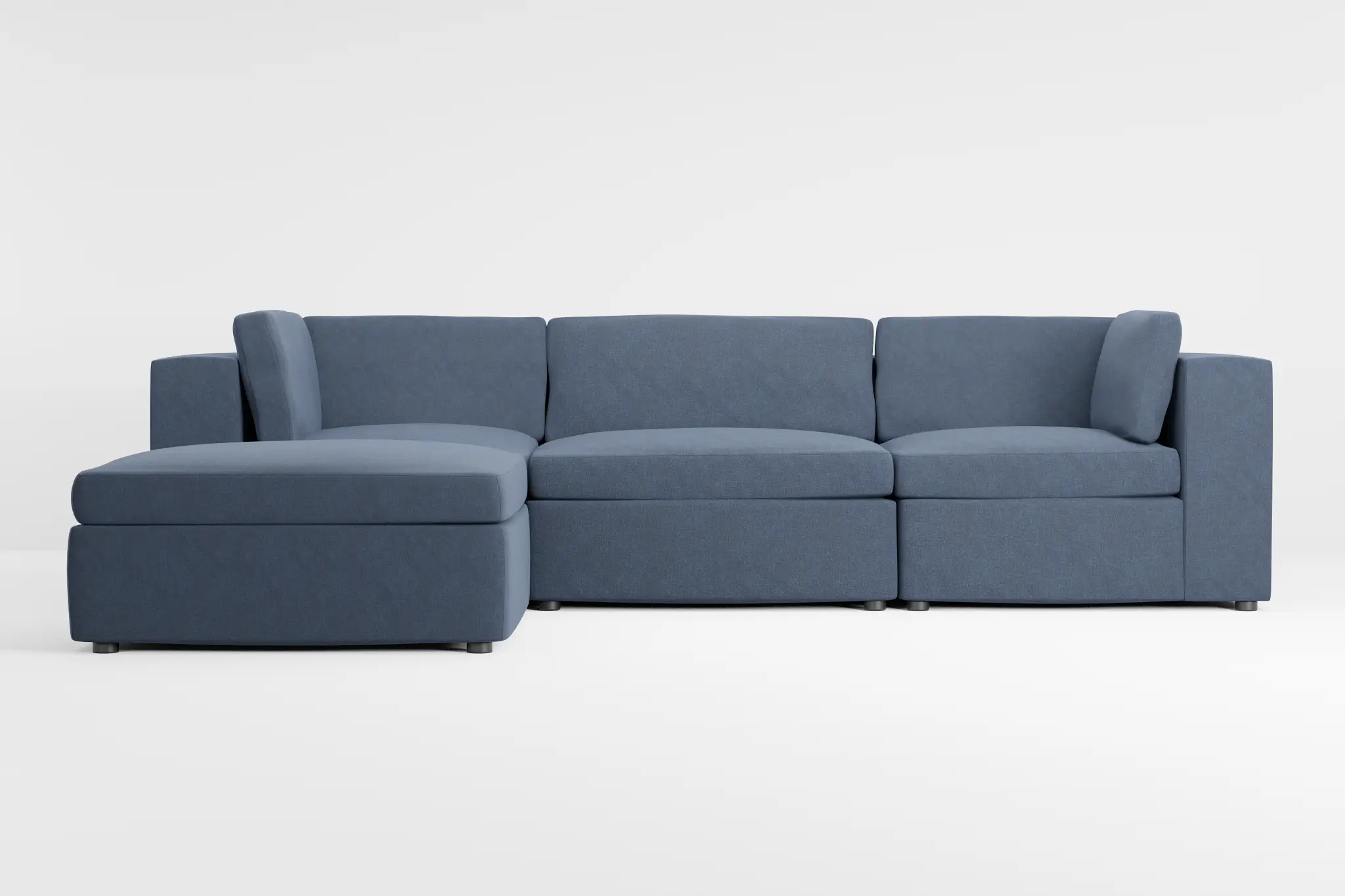 Destin Maguire Blue Fabric 4-piece Bumper Sectional Destin Maguire Blue Fabric 4-piece Bumper Sectional