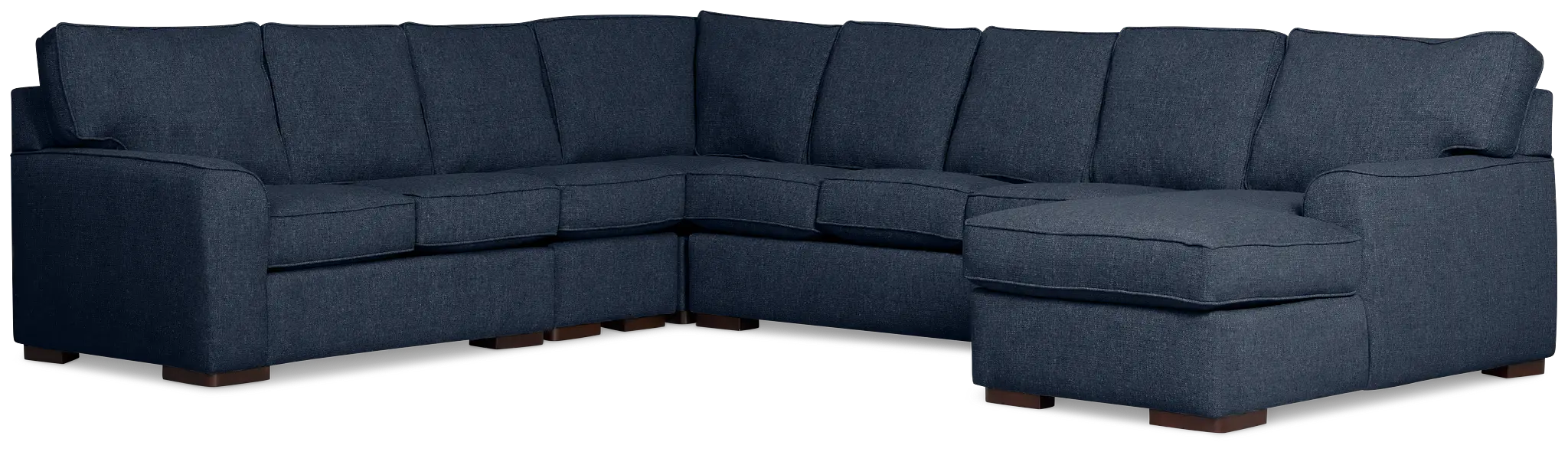 Sinclair Dark Blue Fabric Righ Chaise Cooling Memory Foam Sleeper Sectional Sinclair Dark Blue Fabric Righ Chaise Cooling Memory Foam Sleeper Sectional