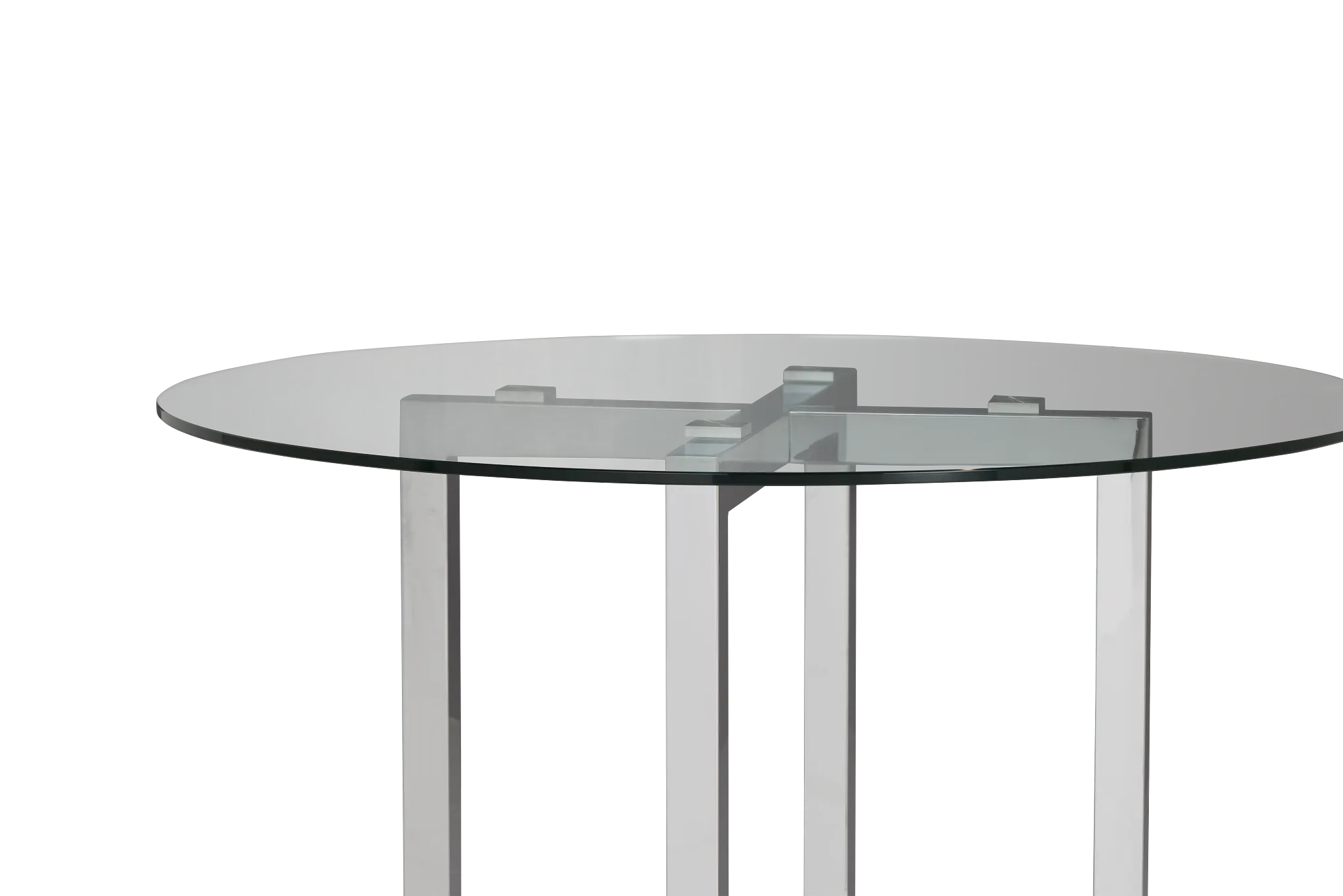 Amalfi Glass Round High Dining Table