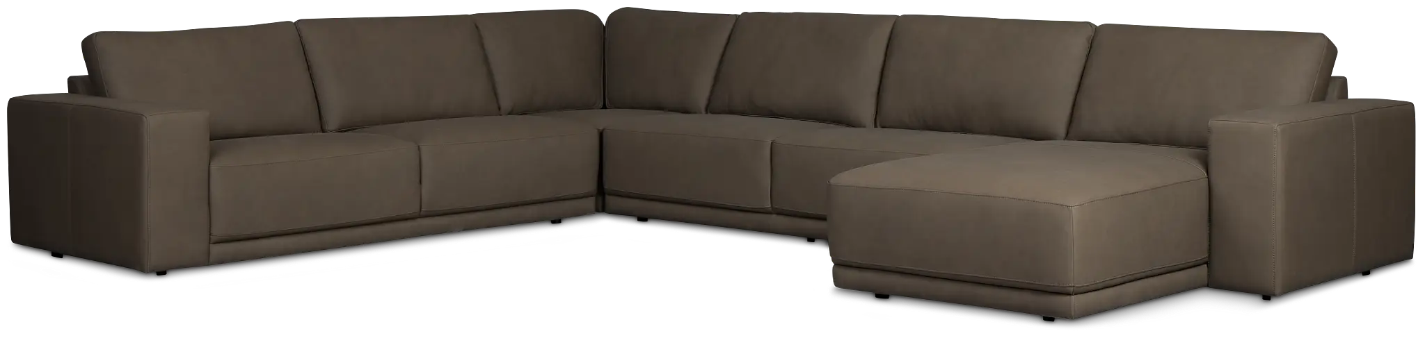 Kellan Dark Gray Leather Medium Right Chaise Sectional Kellan Dark Gray Leather Medium Right Chaise Sectional