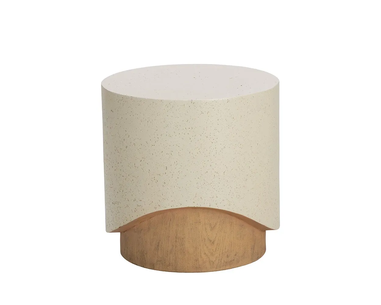 Elordi Ivory Round End Table