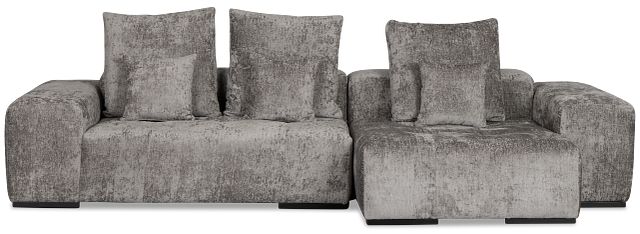 Skylar Gray Fabric Right Chaise Sectional