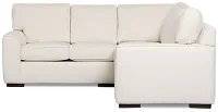 Sinclair Light Beige Fabric Small Two-arm Sectional