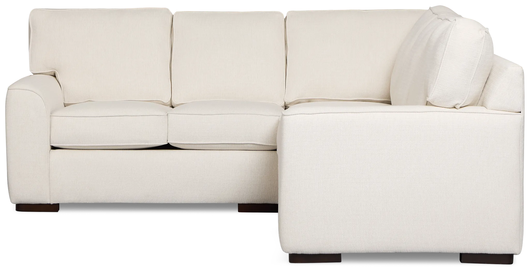 Sinclair Light Beige Fabric Small Two-arm Sectional