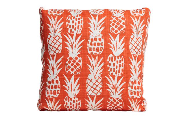 Pineapple Orange 18" Indoor/outdoor Accent Pillow