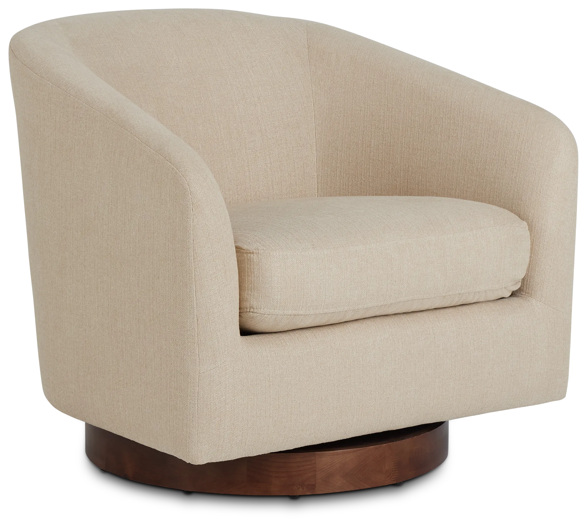 Paloma Beige Micro Swivel Accent Chair