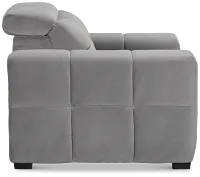 Gemma Light Gray Velvet Power Recliner