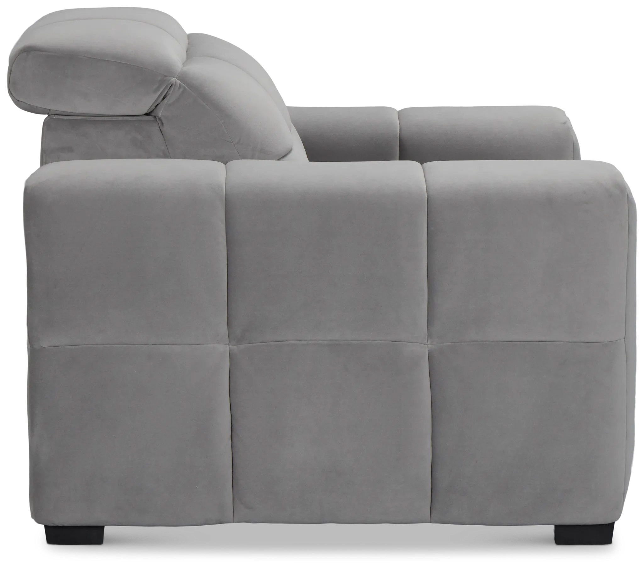 Gemma Light Gray Velvet Power Recliner